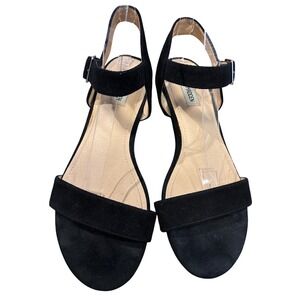 Suede Steve Madden Ankle Strap Black Sandals Size 9M